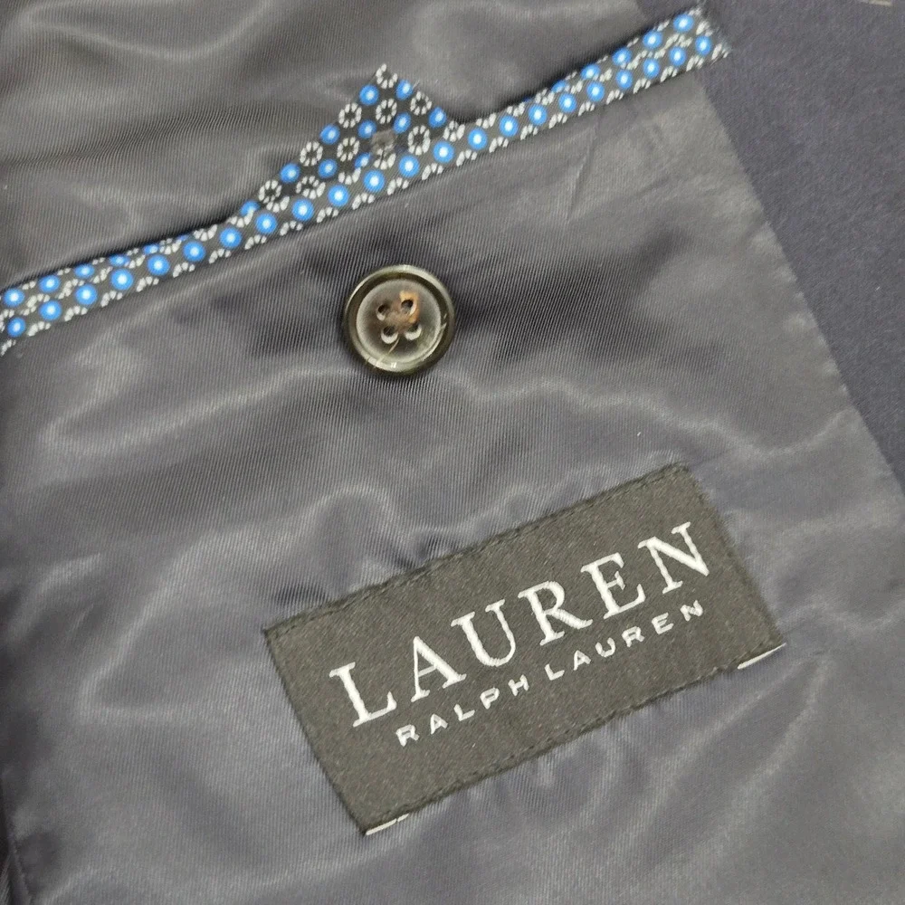 Lauren Ralph Lauren Blazer Kids 14R Navy Blue Two Button Suit Jacket Stretch